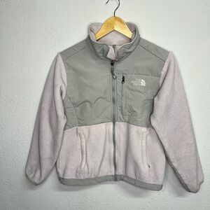 The North Face Gray and Cream Fleece Jacket